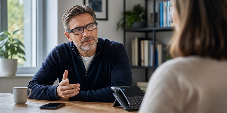 Caption glasses and caption phone options for calls and in-person conversation