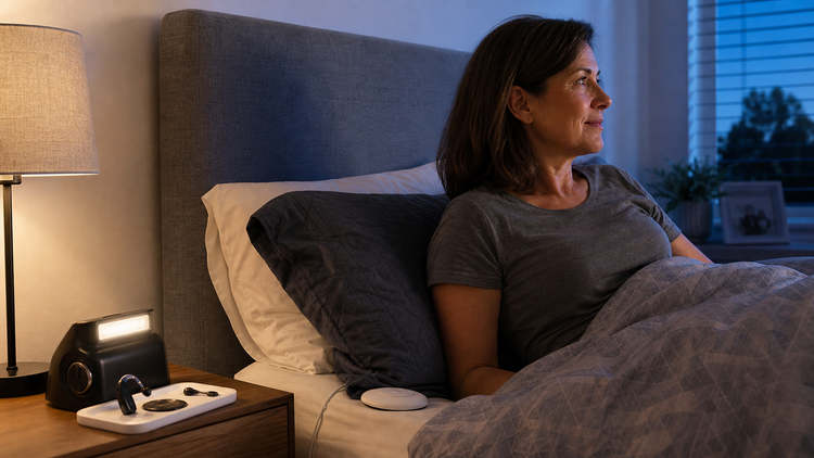 Vibrating alarm clock for cochlear implant users at night