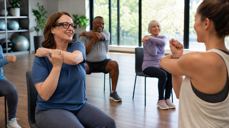 Accessible fitness classes for deaf adults using caption glasses