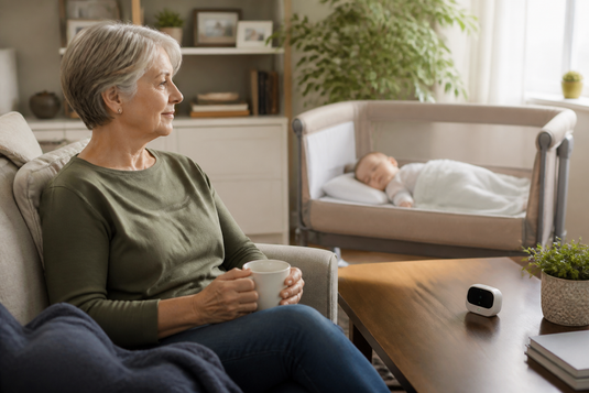 Baby cry monitor for deaf grandparents