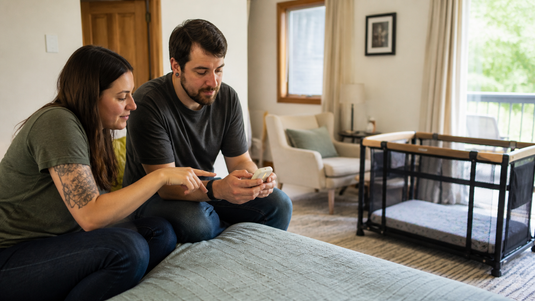 Baby cry monitor for deaf parents in a vacation rental