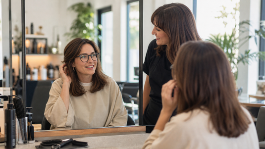 caption glasses for hair salon appointments