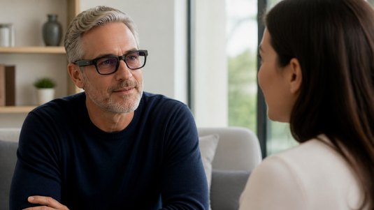 Testing caption glasses readability during conversation