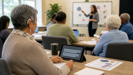 community class accessibility for deaf adults