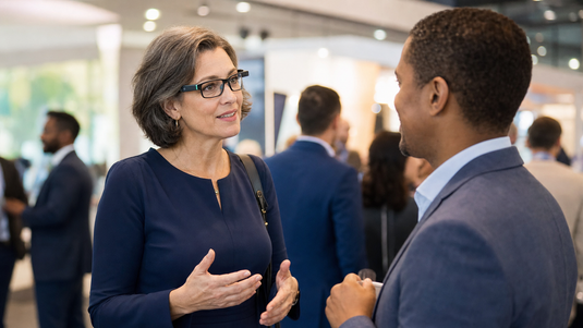 Conference networking for hard of hearing professionals
