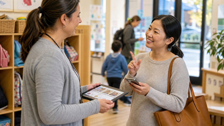 daycare pickup communication for deaf parents