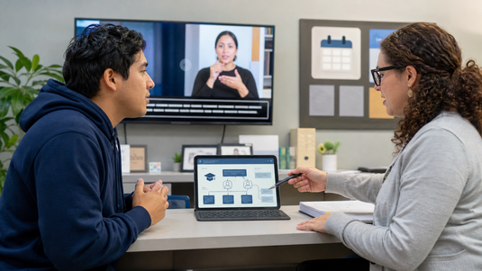 financial aid office communication for deaf students