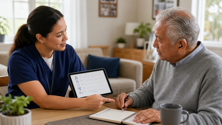 home health visit communication for hearing loss