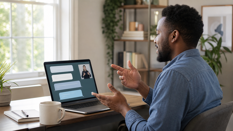 Telecommunications relay service for customer service calls at home