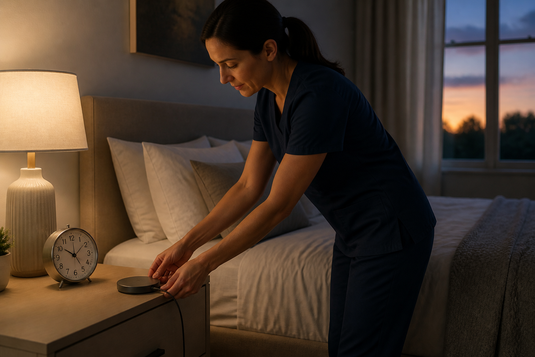 Vibrating alarm clock for deaf shift workers