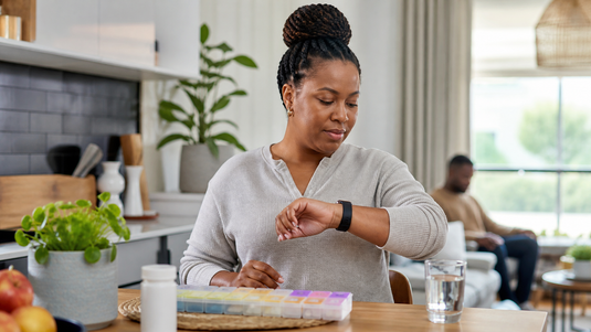 Vibrating watch medication reminders for deaf adults