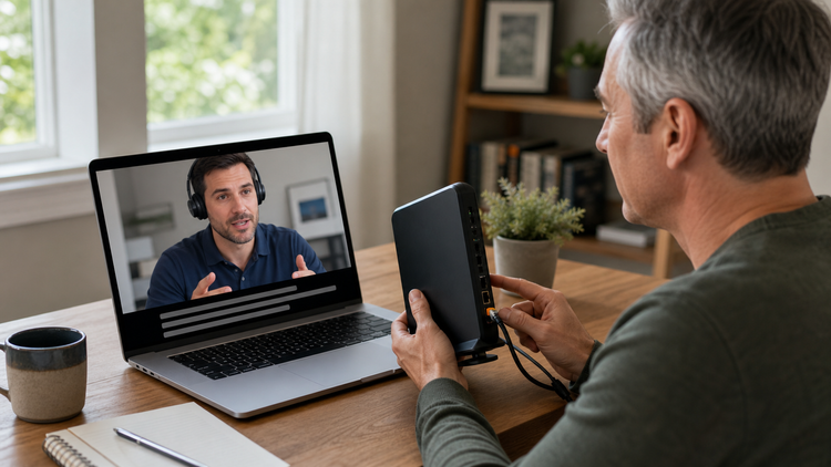 Video customer support captions for hearing loss during remote troubleshooting