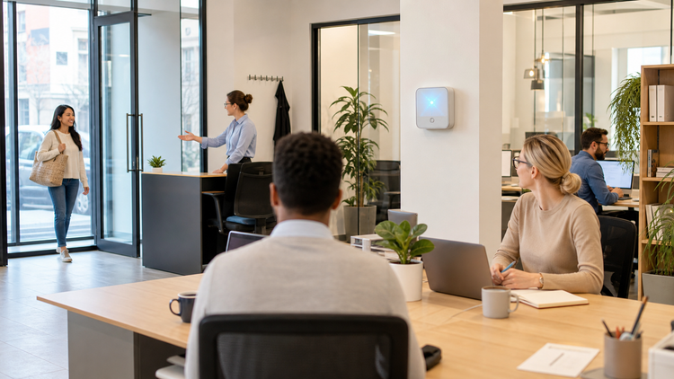 visual doorbell for deaf shared office