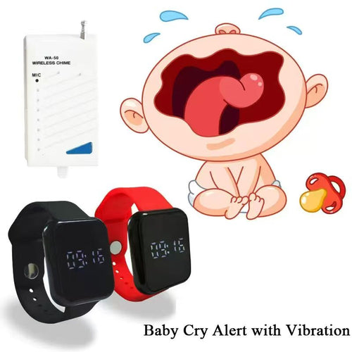 무선 아기 울음 소리 알림 모니터 | 청각장애인 및 난청인을 위한