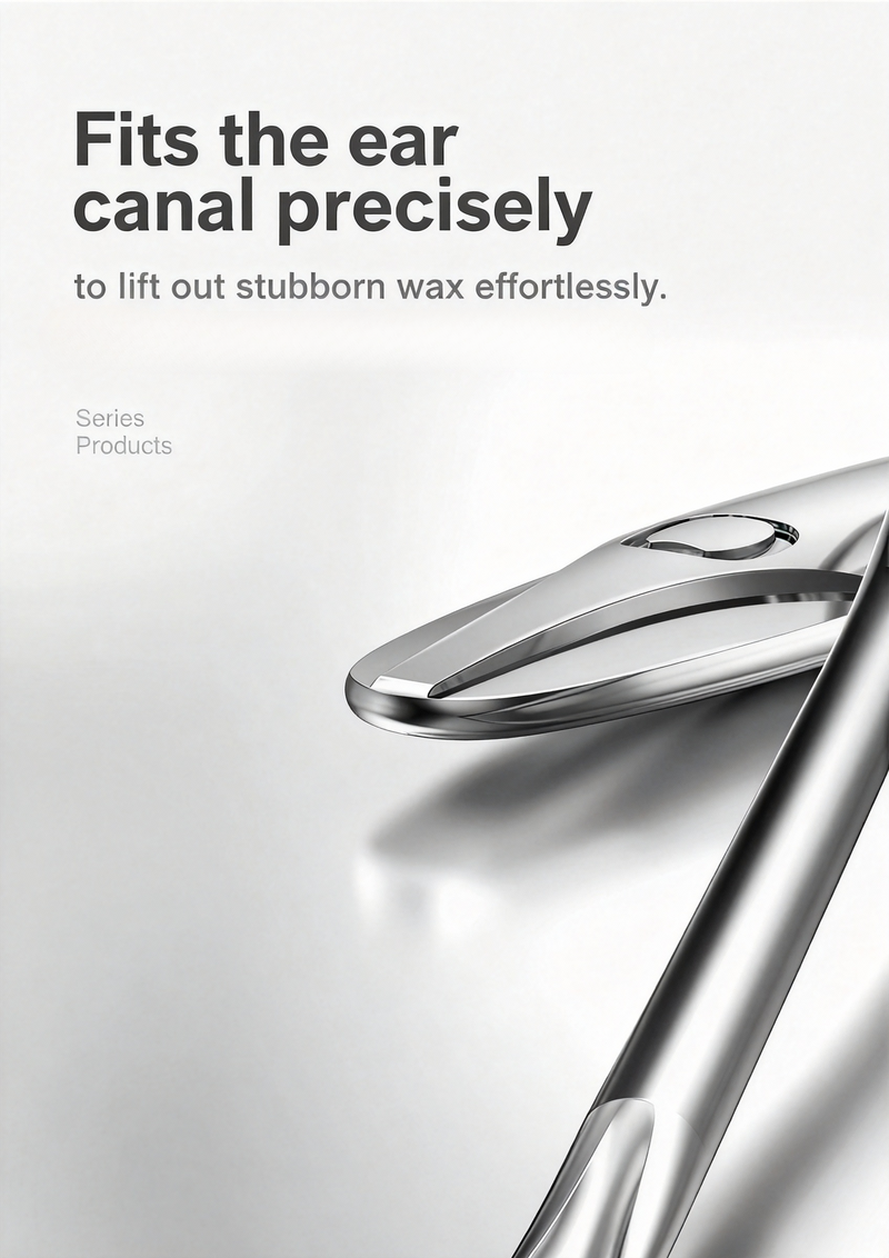 Load image into Gallery viewer, Half-Round Ear Pick | Designed for Deaf &amp; Hard of Hearing | 3CR13 Stainless Steel | Magnetic Auto-Return | No-Ear Damage | High-Polish Finish | Home Ear Cleaning Tool
