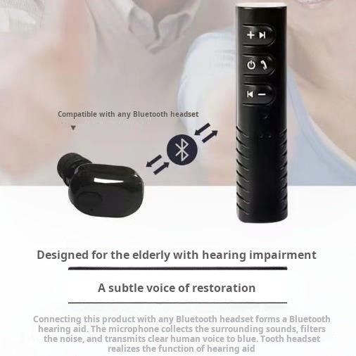 Load image into Gallery viewer, Bluetooth Noise-Canceling Microphone | Clip-on Audio Pickup Device | For Hearing Aids &amp; Amplifiers | Anti-Feedback | High-Fidelity Voice Transmission For Deaf &amp; Hard of Hearing
