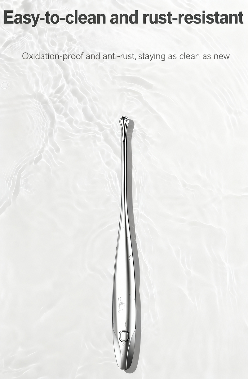 Load image into Gallery viewer, Half-Round Ear Pick | Designed for Deaf &amp; Hard of Hearing | 3CR13 Stainless Steel | Magnetic Auto-Return | No-Ear Damage | High-Polish Finish | Home Ear Cleaning Tool
