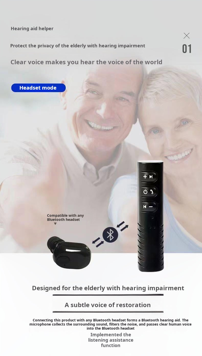 Load image into Gallery viewer, Bluetooth Noise-Canceling Microphone | Clip-on Audio Pickup Device | For Hearing Aids &amp; Amplifiers | Anti-Feedback | High-Fidelity Voice Transmission For Deaf &amp; Hard of Hearing
