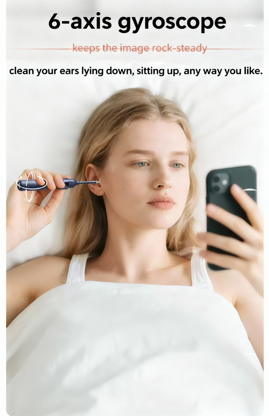 Visueller Ohrreiniger | Entwickelt für gehörlose und schwerhörige Menschen | HD-Endoskop + WLAN-Verbindung | Intelligente Temperaturkontrolle | Schmerzfreie Reinigung | Kein blindes Kratzen mehr | Familienfreundlich
