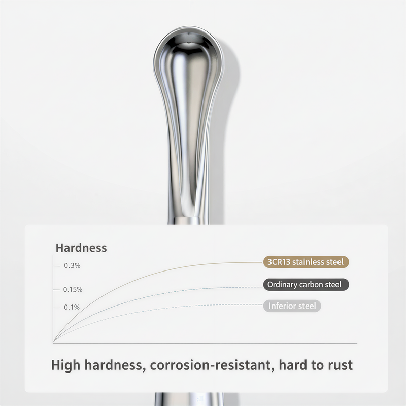 Load image into Gallery viewer, Half-Round Ear Pick | Designed for Deaf &amp; Hard of Hearing | 3CR13 Stainless Steel | Magnetic Auto-Return | No-Ear Damage | High-Polish Finish | Home Ear Cleaning Tool
