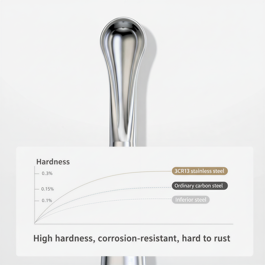 Half-Round Ear Pick | Designed for Deaf & Hard of Hearing | 3CR13 Stainless Steel | Magnetic Auto-Return | No-Ear Damage | High-Polish Finish | Home Ear Cleaning Tool