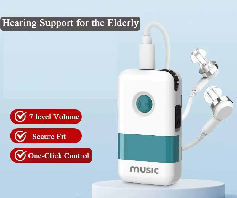 Bild in den Galerie-Viewer laden, Leistungsstarke Hörhilfe-Kopfhörer für Senioren | Box-Verstärker bei Hörproblemen
