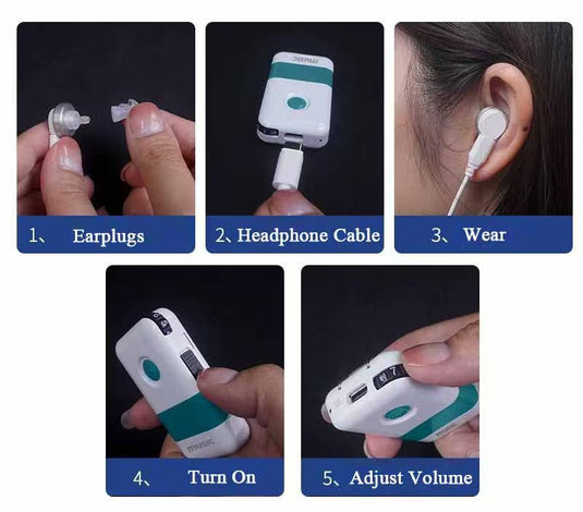 Leistungsstarke Hörhilfe-Kopfhörer für Senioren | Box-Verstärker bei Hörproblemen