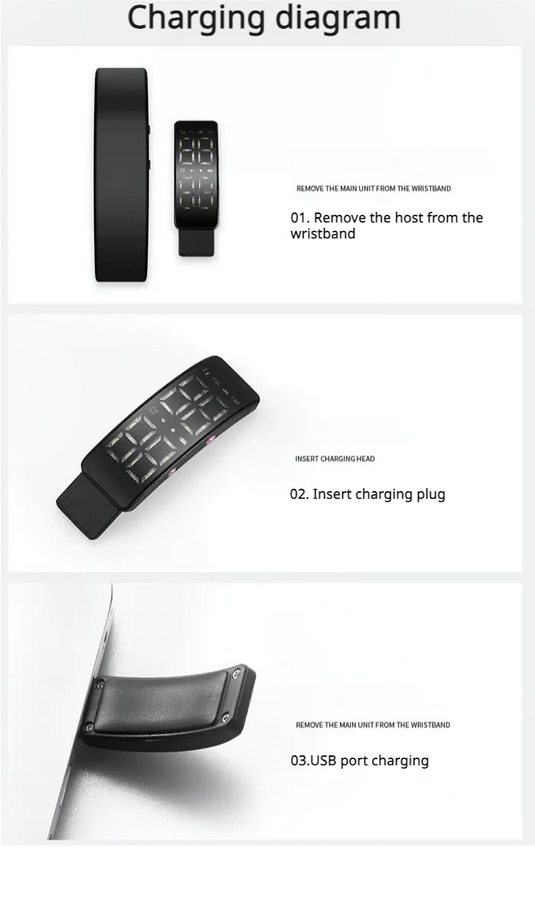 Silent Vibrating Alarm Watch for Deaf & Hard of Hearing | Fitness Tracker Upgraded version / Black Silent Vibrating Alarm Watch for Deaf & Hard of Hearing | Fitness Tracker Upgraded version / Black