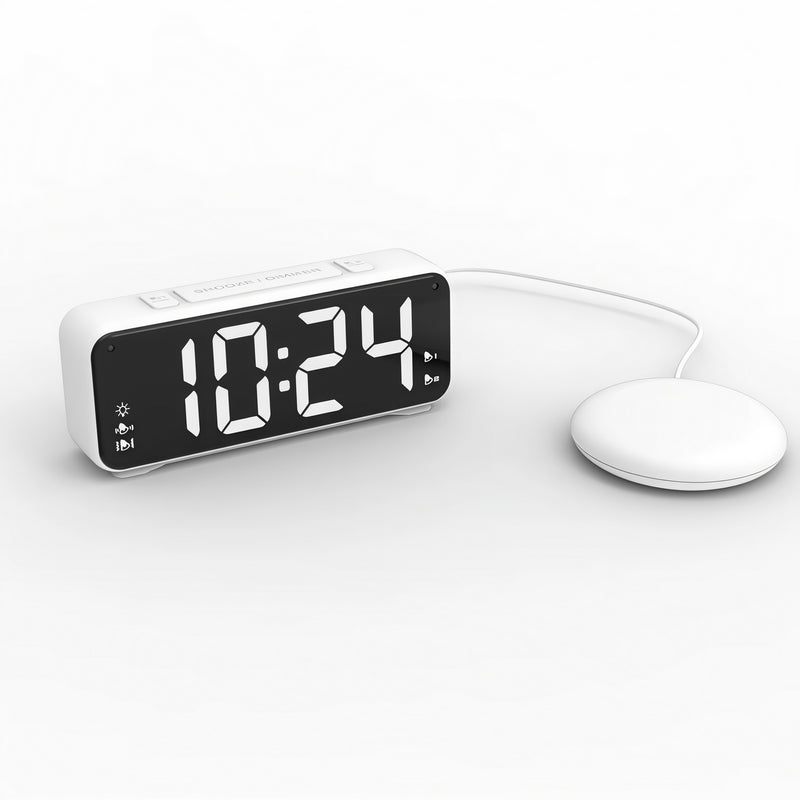 Load image into Gallery viewer, Loud Vibrating Alarm Clock with Bed Shaker &amp; Flashing Light for Deaf &amp; Hard of Hearing
