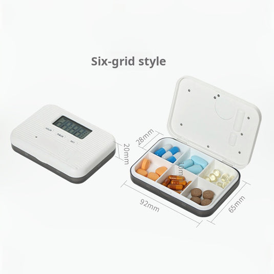Smart Timed Pill Box with Reminder – Portable Weekly Pill Organizer for Morning, Noon & Night – Compact Travel-Friendly Sealed Pill Case for Deaf & Hard of Hearing