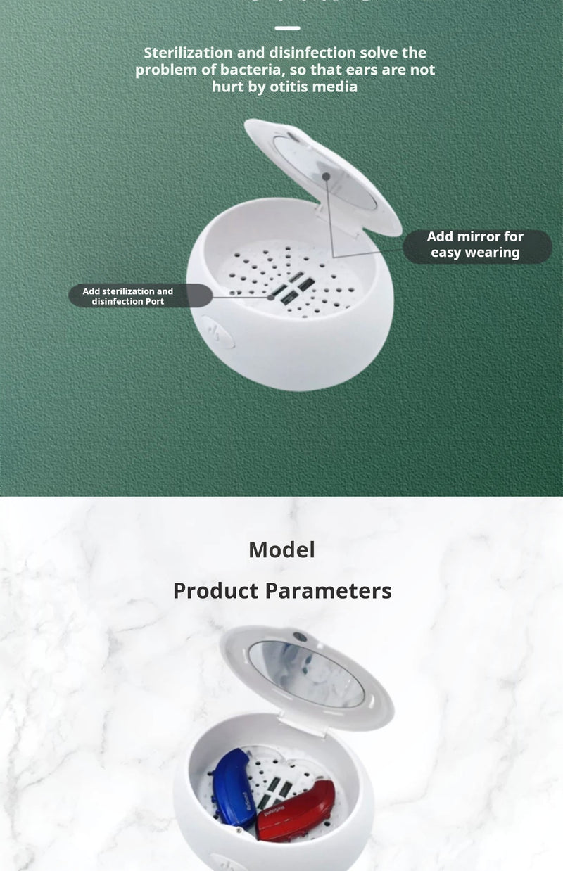 Load image into Gallery viewer, Smart Timed Hearing Aid Care Kit | Constant-Temperature Dehumidification + UV Sterilization | Portable Anti-Moisture Dry Box
